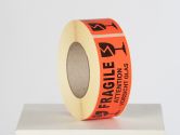Produktfoto Versandetikett "Fragile/Attention/Vorsicht Glas"