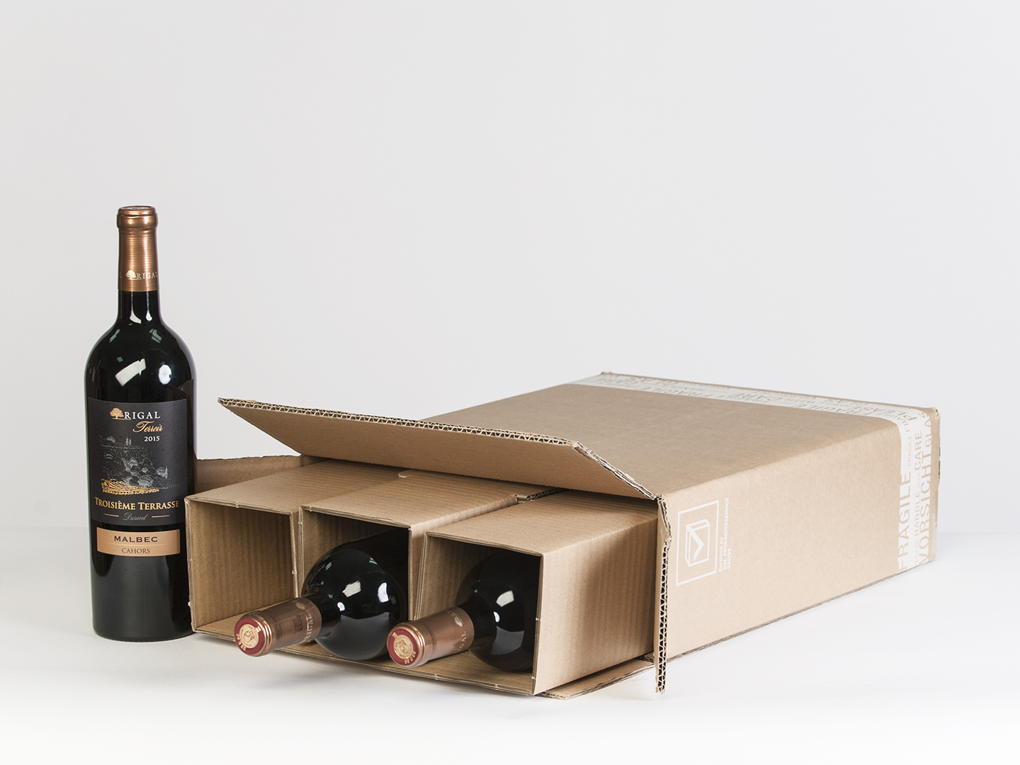 Produktfoto Flaschenkarton für 3 Flaschen