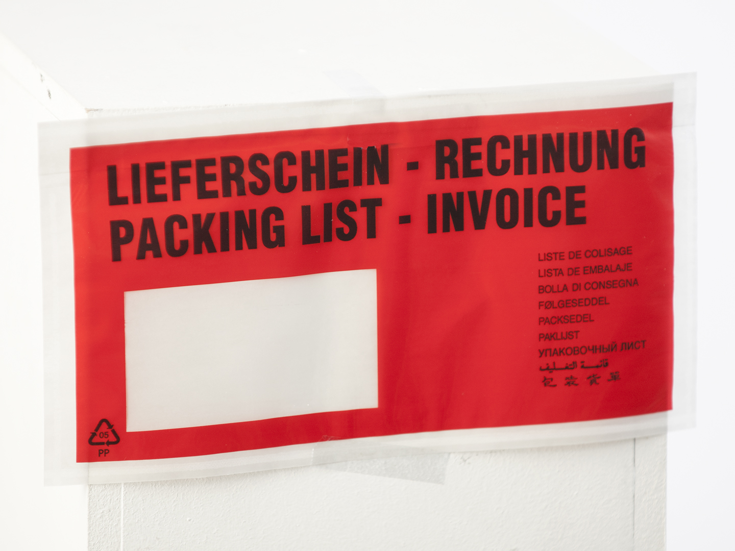 Produktfoto rot Lieferscheintasche